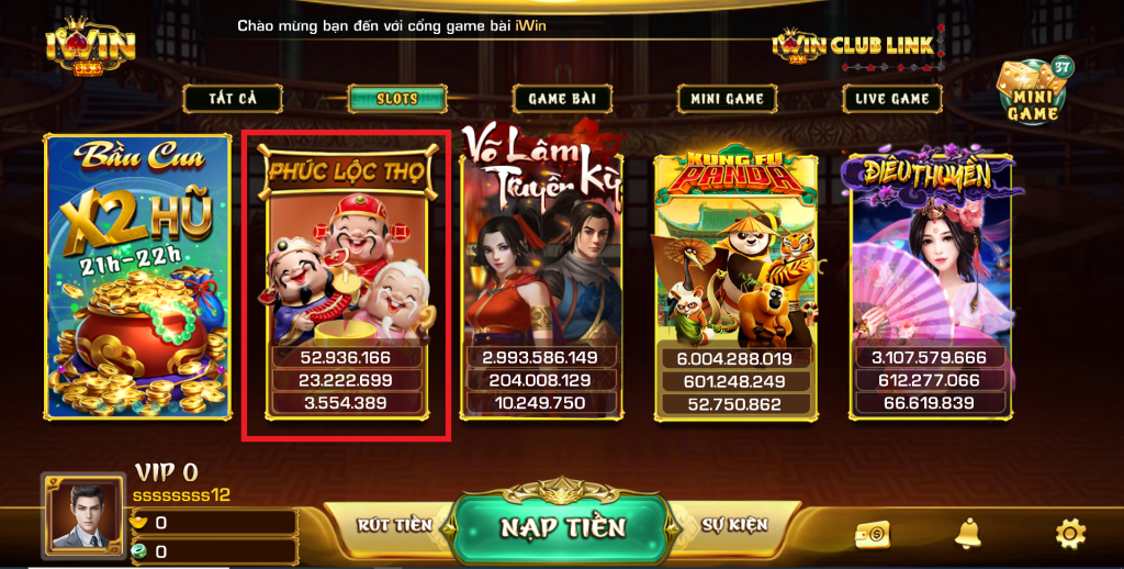Khám Phá Thế Giới Gameslot Phúc Lộc Thọ iWin